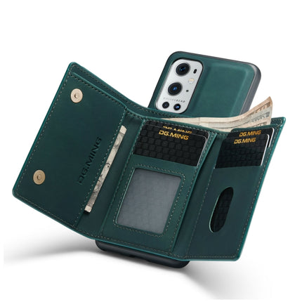 DG.MING M1 Series 3-Fold Multi Card Wallet + Magnetic Back Cover Shockproof Case with Holder Function