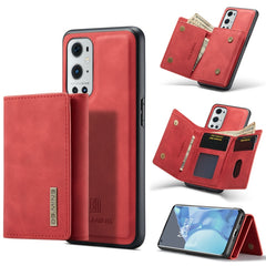 DG.MING M1 Series 3-Fold Multi Card Wallet + Magnetic Back Cover Shockproof Case with Holder Function, For OnePlus 9 Pro, For OnePlus 9 (EU/NA)