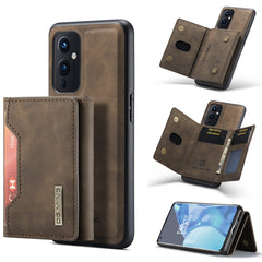 DG.MING M2 Series 3-Fold Multi Card Bag Back Cover Shockproof Case with Wallet & Holder Function, For OnePlus 9 Pro, For OnePlus 9 (EU/NA)