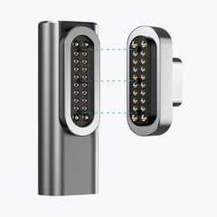 100W USB-C / Type-C Female to 20 Pin Magnetic USB-C / Type-C Male Elbow Adapter