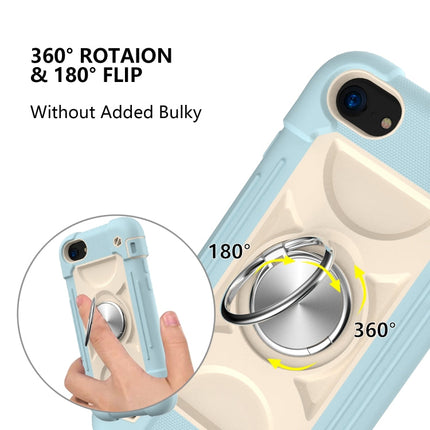 Shockproof Silicone + PC Protective Case with Dual-Ring Holder, For iPhone 6/6s/7/8/SE 2022 / SE 2020, For iPhone 6 Plus/6s Plus/7 Plus/8 Plus