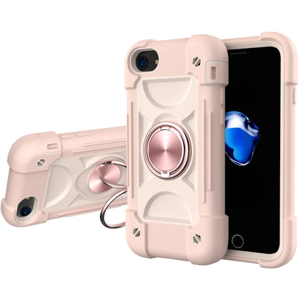 Shockproof Silicone + PC Protective Case with Dual-Ring Holder, For iPhone 6/6s/7/8/SE 2022 / SE 2020, For iPhone 6 Plus/6s Plus/7 Plus/8 Plus