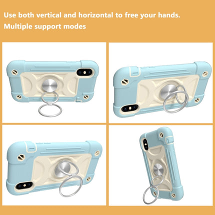 Shockproof Silicone + PC Protective Case with Dual-Ring Holder, For iPhone XS Max, For iPhone 11