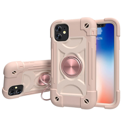 Shockproof Silicone + PC Protective Case with Dual-Ring Holder, For iPhone XS Max, For iPhone 11