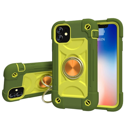 Shockproof Silicone + PC Protective Case with Dual-Ring Holder, For iPhone XS Max, For iPhone 11