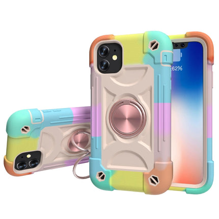 Shockproof Silicone + PC Protective Case with Dual-Ring Holder, For iPhone XS Max, For iPhone 11
