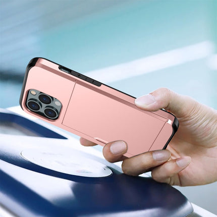 Shockproof Armor Protective Case with Slide Card Slot, For iPhone 13 Pro, For iPhone 13 Pro Max