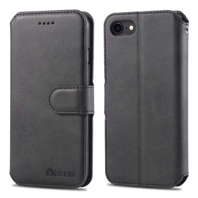 AZNS Calf Texture Magnetic Horizontal Flip PU Leather Case with Holder & Card Slots & Photo Frame