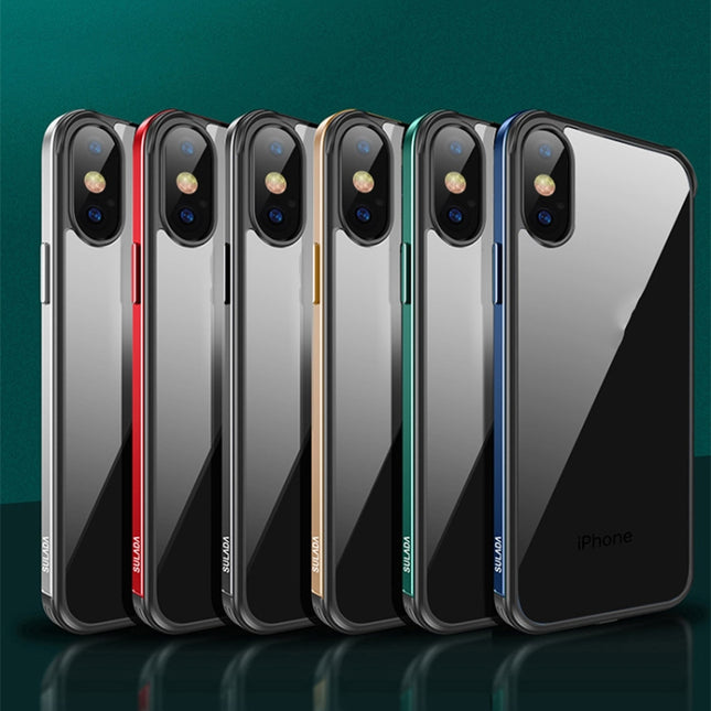 SULADA Shockproof Aviation Aluminum Metal Frame + Nano Glass + TPU Protective Case, For iPhone XR, For iPhone XS Max