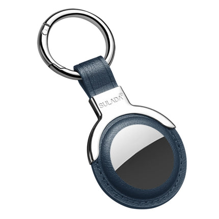 SULADA Leather Protective Cover Case with Switchable Keychain Ring For AirTag