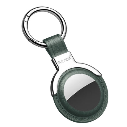 SULADA Leather Protective Cover Case with Switchable Keychain Ring For AirTag