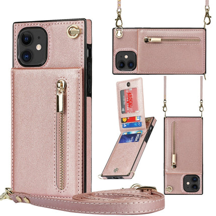 Cross-body Zipper Square TPU+PU Back Cover Case with Holder & Card Slots & Wallet & Strap, For iPhone 8 Plus / 7 Plus, For iPhone 11, For iPhone 11 Pro, For iPhone 11 Pro Max
