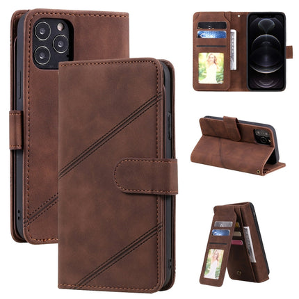 Skin Feel Business Horizontal Flip PU Leather Case with Holder & Multi-Card Slots & Wallet & Lanyard & Photo Frame, For iPhone 12 / 12 Pro, For iPhone 12 Pro Max, For iPhone XS / X, For iPhone XR