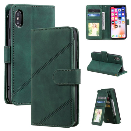 Skin Feel Business Horizontal Flip PU Leather Case with Holder & Multi-Card Slots & Wallet & Lanyard & Photo Frame, For iPhone 12 / 12 Pro, For iPhone 12 Pro Max, For iPhone XS / X, For iPhone XR