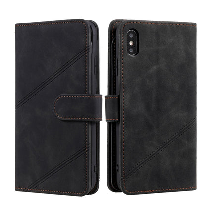 Skin Feel Business Horizontal Flip PU Leather Case with Holder & Multi-Card Slots & Wallet & Lanyard & Photo Frame, For iPhone XS Max, For iPhone 8 Plus / 7 Plus, For iPhone SE 2022 / SE 2020 / 8 / 7