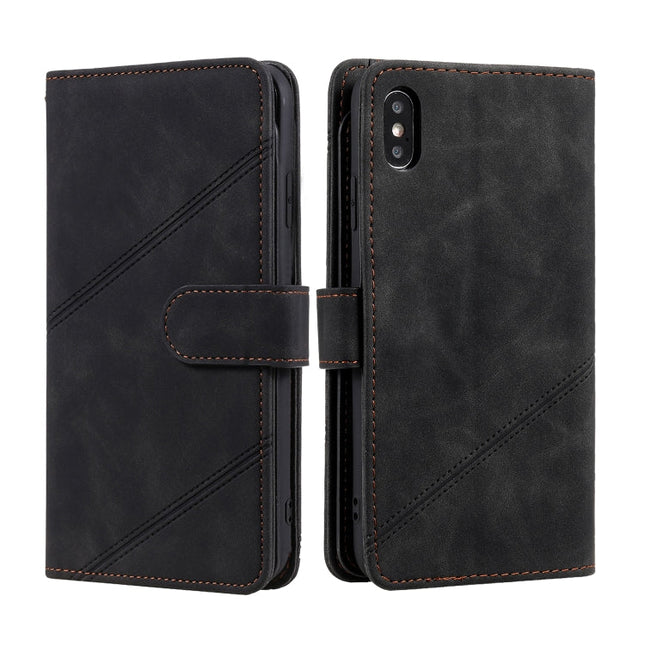 Skin Feel Business Horizontal Flip PU Leather Case with Holder & Multi-Card Slots & Wallet & Lanyard & Photo Frame, For iPhone XS Max, For iPhone 8 Plus / 7 Plus, For iPhone SE 2022 / SE 2020 / 8 / 7