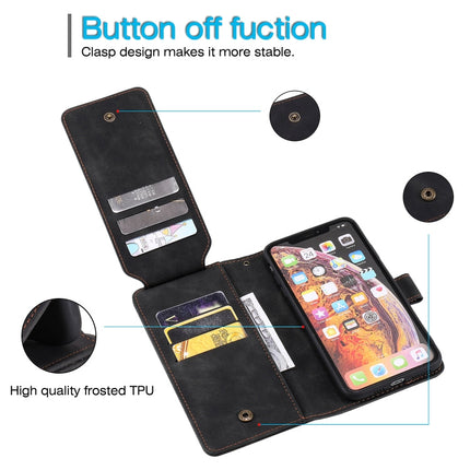 Skin Feel Business Horizontal Flip PU Leather Case with Holder & Multi-Card Slots & Wallet & Lanyard & Photo Frame, For iPhone XS Max, For iPhone 8 Plus / 7 Plus, For iPhone SE 2022 / SE 2020 / 8 / 7