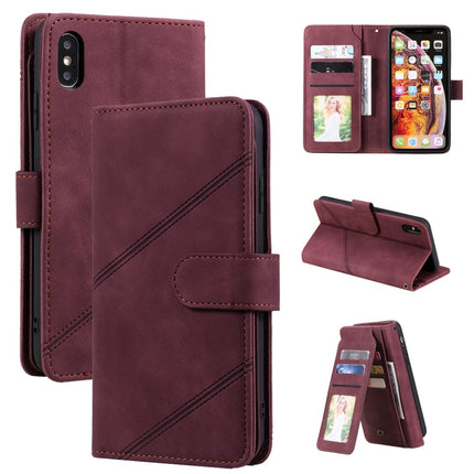 Skin Feel Business Horizontal Flip PU Leather Case with Holder & Multi-Card Slots & Wallet & Lanyard & Photo Frame, For iPhone XS Max, For iPhone 8 Plus / 7 Plus, For iPhone SE 2022 / SE 2020 / 8 / 7