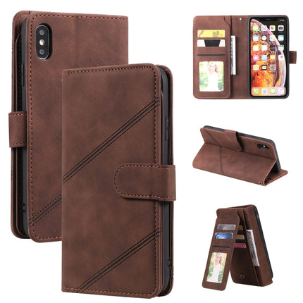 Skin Feel Business Horizontal Flip PU Leather Case with Holder & Multi-Card Slots & Wallet & Lanyard & Photo Frame, For iPhone XS Max, For iPhone 8 Plus / 7 Plus, For iPhone SE 2022 / SE 2020 / 8 / 7