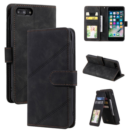 Skin Feel Business Horizontal Flip PU Leather Case with Holder & Multi-Card Slots & Wallet & Lanyard & Photo Frame, For iPhone XS Max, For iPhone 8 Plus / 7 Plus, For iPhone SE 2022 / SE 2020 / 8 / 7