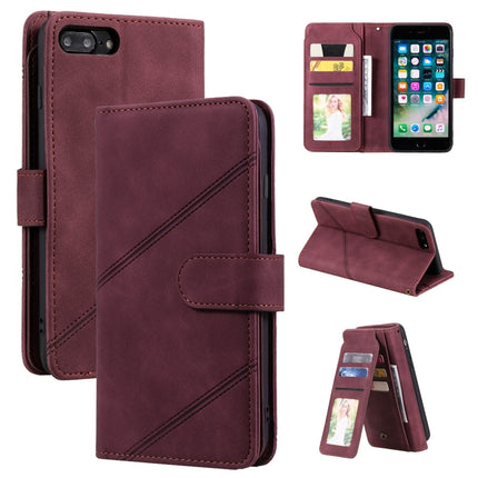 Skin Feel Business Horizontal Flip PU Leather Case with Holder & Multi-Card Slots & Wallet & Lanyard & Photo Frame, For iPhone XS Max, For iPhone 8 Plus / 7 Plus, For iPhone SE 2022 / SE 2020 / 8 / 7
