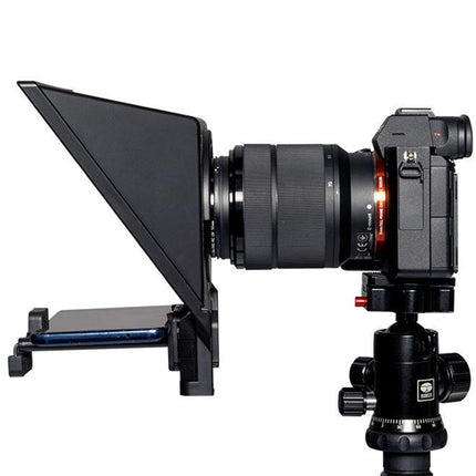 FEELWORLD TP2A NEW Portable Teleprompter with Remote Control & Lens Adapter Ring For Below 8 inches Mobile Phone / Tablet / SLR Camera, TP2A NEW