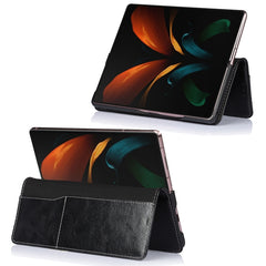 2 In 1 Crazy Horse Texture Split Horizontal Flip Leather Case with Holder & Card Slot, For Samsung Galaxy Z Fold2 5G