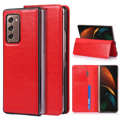 2 In 1 Crazy Horse Texture Split Horizontal Flip Leather Case with Holder & Card Slot, For Samsung Galaxy Z Fold2 5G