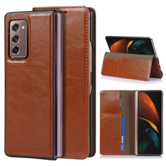 2 In 1 Crazy Horse Texture Split Horizontal Flip Leather Case with Holder & Card Slot, For Samsung Galaxy Z Fold2 5G