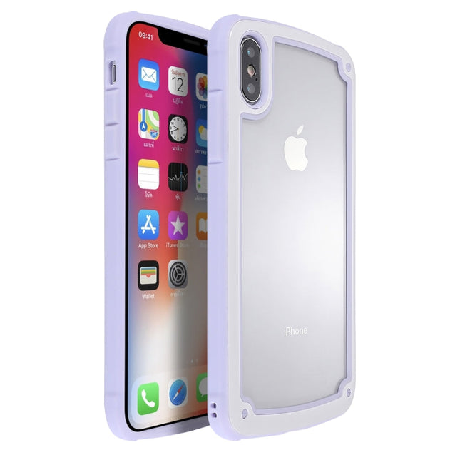 Candy-Colored TPU Transparent Shockproof Case, For iPhone X / XS, For iPhone XR, For iPhone XS Max