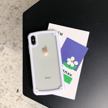 Candy-Colored TPU Transparent Shockproof Case, For iPhone X / XS, For iPhone XR, For iPhone XS Max