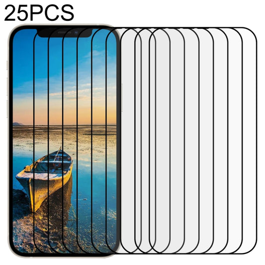 For iPhone 16e / 13 / 13 Pro 25pcs Full Glue Full Screen Tempered Glass Film, For iPhone 13 mini (25pcs), For iPhone 16e / 13 / 13 Pro  (25pcs), For iPhone 13 Pro Max (25pcs)