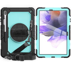 Shockproof Colorful Silicone + PC Protective Case with Holder & Shoulder Strap & Hand Strap & Pen Slot For Samsung Galaxy Tab, For Samsung Galaxy Tab S7 FE 12.4 inch 2021 SM-T730 / SM-T736B