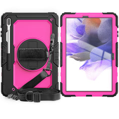 Shockproof Colorful Silicone + PC Protective Case with Holder & Shoulder Strap & Hand Strap & Pen Slot For Samsung Galaxy Tab, For Samsung Galaxy Tab S7 FE 12.4 inch 2021 SM-T730 / SM-T736B