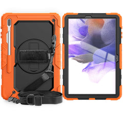 Shockproof Colorful Silicone + PC Protective Case with Holder & Shoulder Strap & Hand Strap & Pen Slot For Samsung Galaxy Tab, For Samsung Galaxy Tab S7 FE 12.4 inch 2021 SM-T730 / SM-T736B