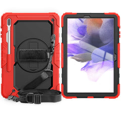 Shockproof Colorful Silicone + PC Protective Case with Holder & Shoulder Strap & Hand Strap & Pen Slot For Samsung Galaxy Tab, For Samsung Galaxy Tab S7 FE 12.4 inch 2021 SM-T730 / SM-T736B