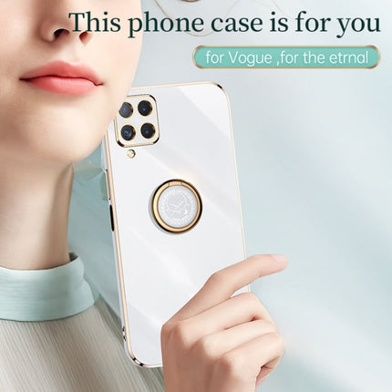 XINLI Straight Edge 6D Electroplate TPU Phone Case with Ring Holder