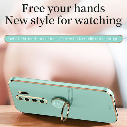 XINLI Straight Edge 6D Electroplate TPU Phone Case with Ring Holder