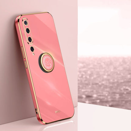 XINLI Straight Edge 6D Electroplate TPU Phone Case with Ring Holder