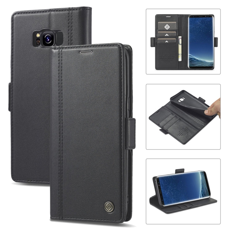 LC.IMEEKE Magnetic Buckle PU + TPU Horizontal Flip Leather Case with Holder & Card Slots & Wallet, For Samsung Galaxy S8+, For Samsung Galaxy S9, For Samsung Galaxy S9+, For Samsung Galaxy S10