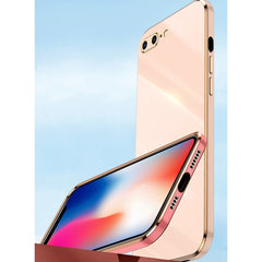 XINLI Straight Edge 6D Electroplate TPU Phone Case, For iPhone 6 / 6s, For iPhone 6 Plus / 6s Plus, For iPhone SE 2022 / SE 2020 / 8 / 7