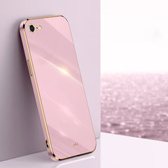 XINLI Straight Edge 6D Electroplate TPU Phone Case, For iPhone 6 / 6s, For iPhone 6 Plus / 6s Plus, For iPhone SE 2022 / SE 2020 / 8 / 7