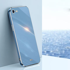 XINLI Straight Edge 6D Electroplate TPU Phone Case, For iPhone 6 / 6s, For iPhone 6 Plus / 6s Plus, For iPhone SE 2022 / SE 2020 / 8 / 7