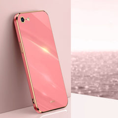 XINLI Straight Edge 6D Electroplate TPU Phone Case, For iPhone 6 / 6s, For iPhone 6 Plus / 6s Plus, For iPhone SE 2022 / SE 2020 / 8 / 7