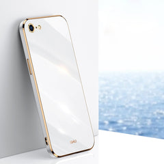 XINLI Straight Edge 6D Electroplate TPU Phone Case, For iPhone 6 / 6s, For iPhone 6 Plus / 6s Plus, For iPhone SE 2022 / SE 2020 / 8 / 7