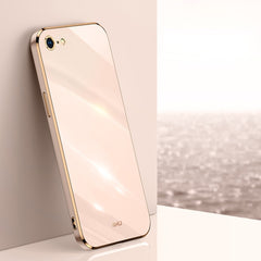 XINLI Straight Edge 6D Electroplate TPU Phone Case, For iPhone 6 / 6s, For iPhone 6 Plus / 6s Plus, For iPhone SE 2022 / SE 2020 / 8 / 7