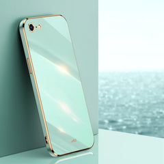 XINLI Straight Edge 6D Electroplate TPU Phone Case, For iPhone 6 / 6s, For iPhone 6 Plus / 6s Plus, For iPhone SE 2022 / SE 2020 / 8 / 7