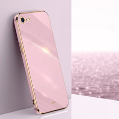 XINLI Straight Edge 6D Electroplate TPU Phone Case, For iPhone 6 / 6s, For iPhone 6 Plus / 6s Plus, For iPhone SE 2022 / SE 2020 / 8 / 7