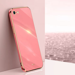 XINLI Straight Edge 6D Electroplate TPU Phone Case, For iPhone 6 / 6s, For iPhone 6 Plus / 6s Plus, For iPhone SE 2022 / SE 2020 / 8 / 7