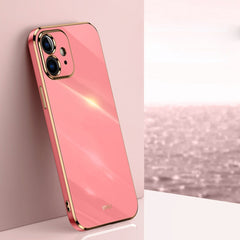 XINLI Straight Edge 6D Electroplate TPU Phone Case, For iPhone 11, For iPhone 11 Pro, For iPhone 11 Pro Max